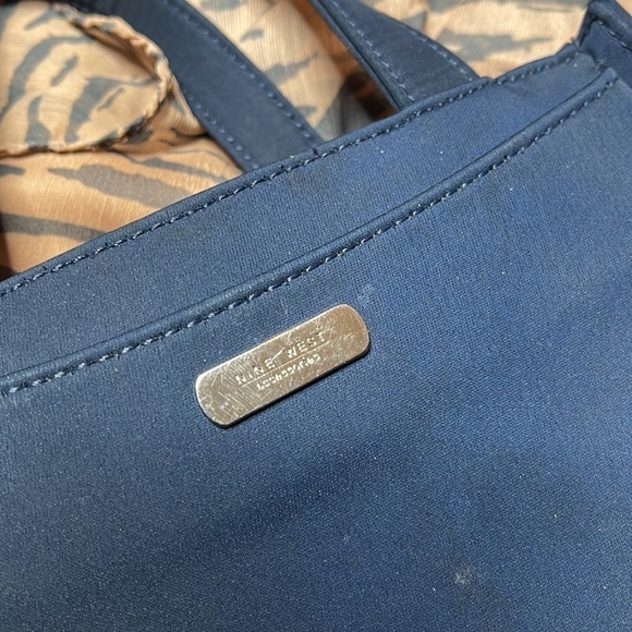 Nine West Ultra Mini Navy Blue Nylon Handbag - Picture 6 of 6